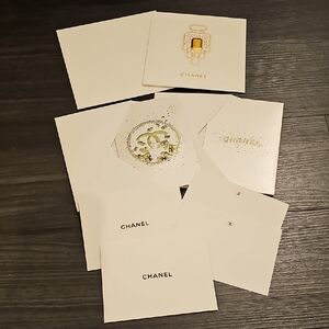 Chanel Luxury Card Collection with Gold and White Accents
